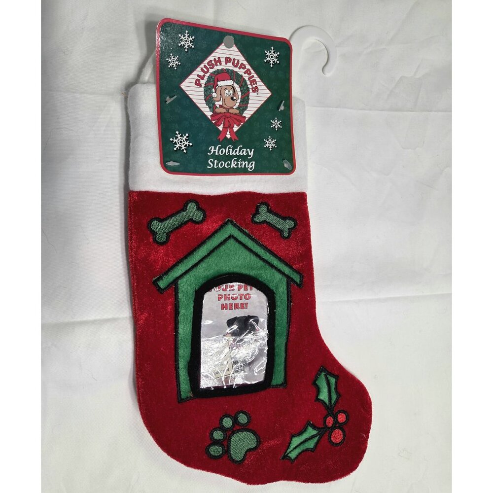 Kyjen Plush Puppies Dog Stocking 12" Picture Frame NWT